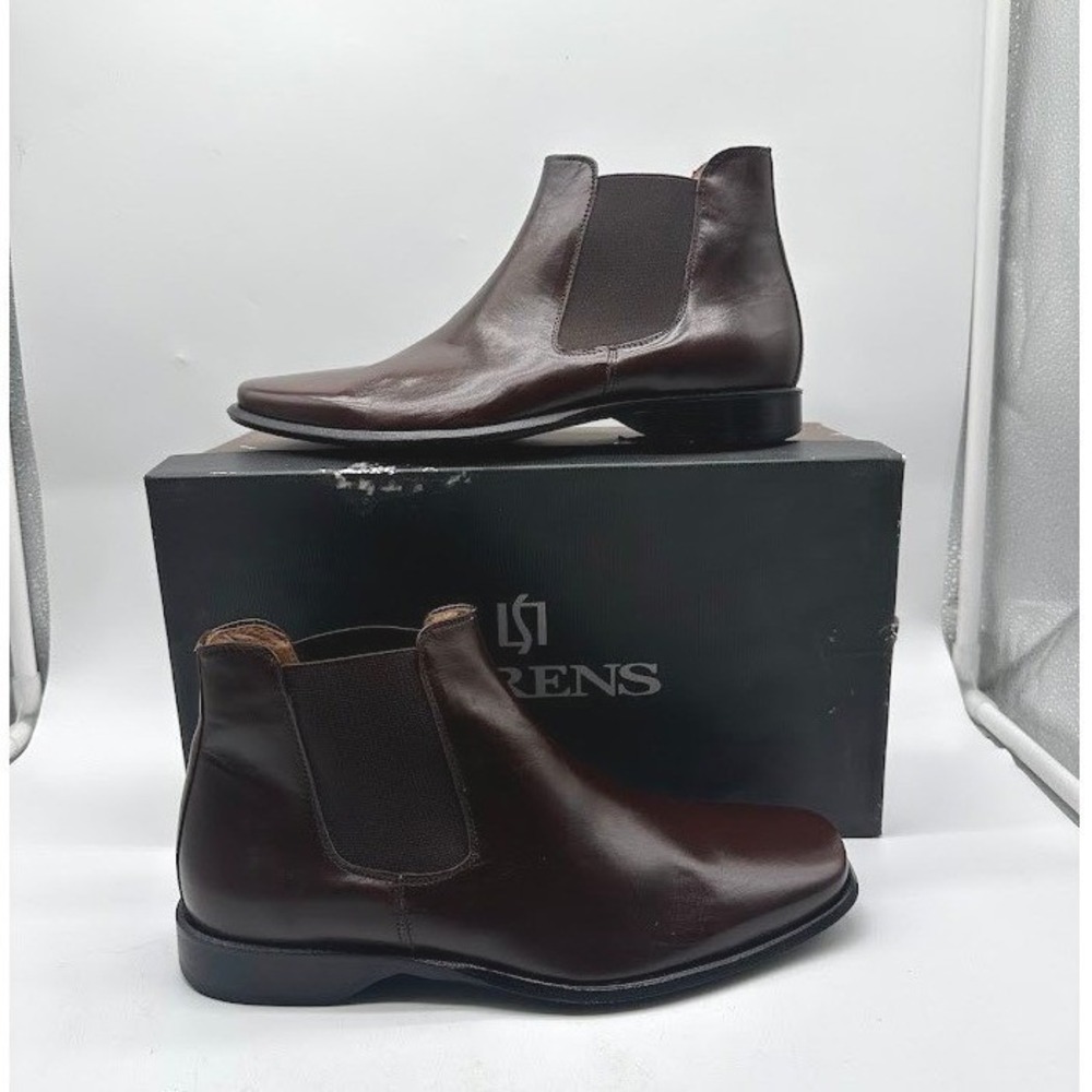 Lorens Mens Chelsea Boots Brown Leather Square Toe Spain 3609 EU 41.5 US 8-8.5